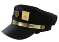 Anime Cosplay Captain Hat – Black / Gold Band Style