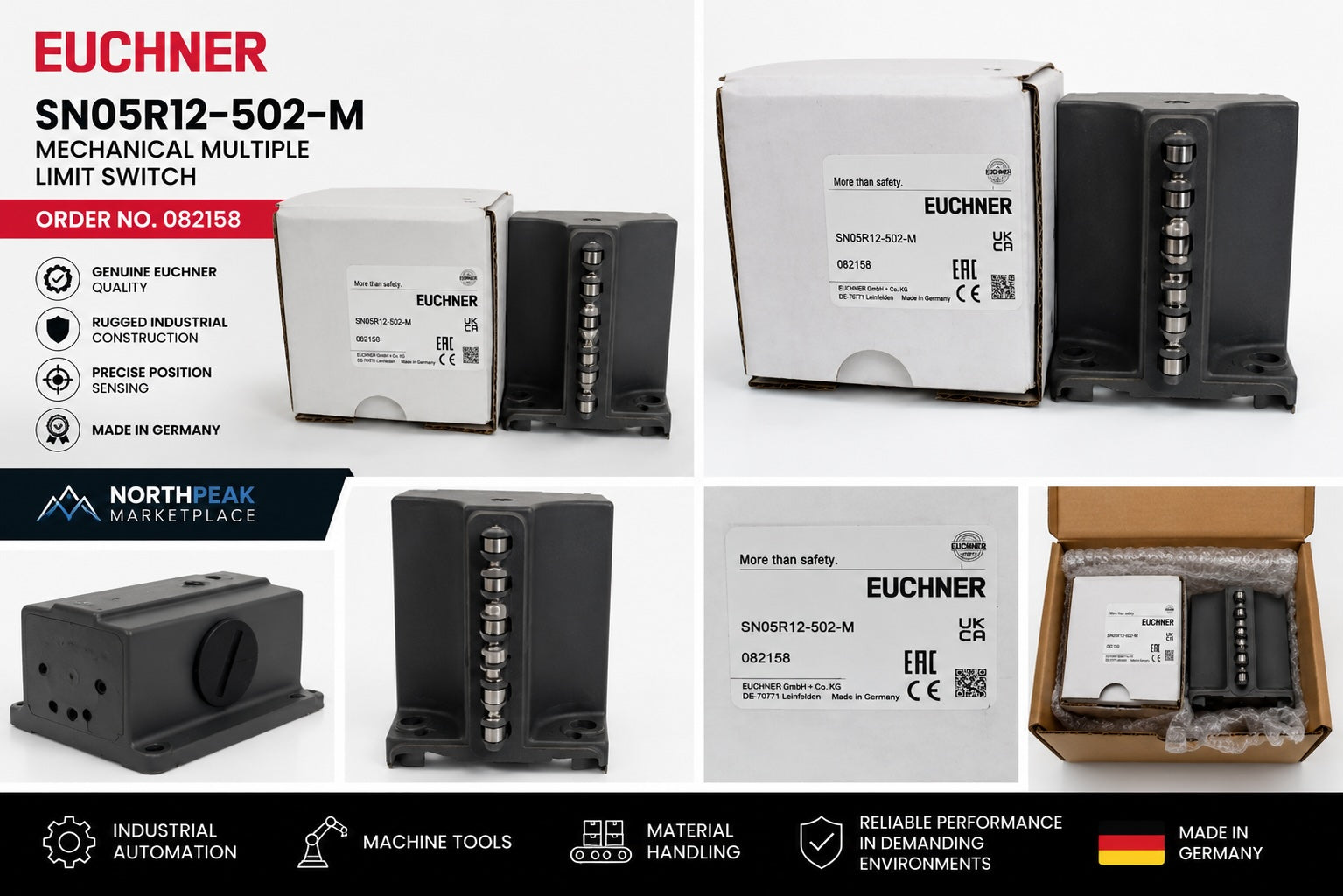EUCHNER SN05R12-502-M Mechanical Multiple Limit Switch – Order No. 082158
