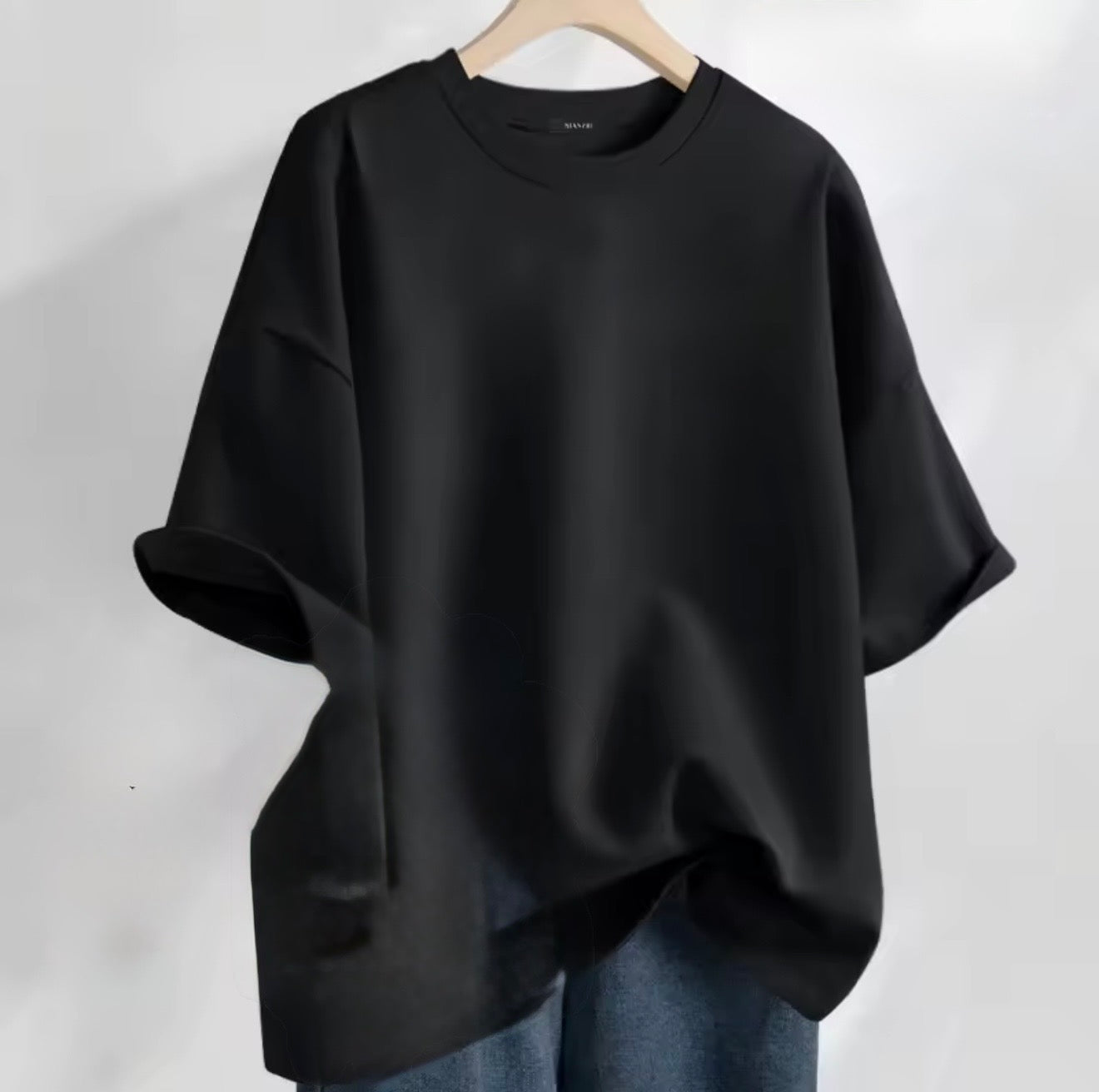 Oversized Cotton Blend T-Shirt – Premium Blank Streetwear Tee (Unisex, Print-Ready)