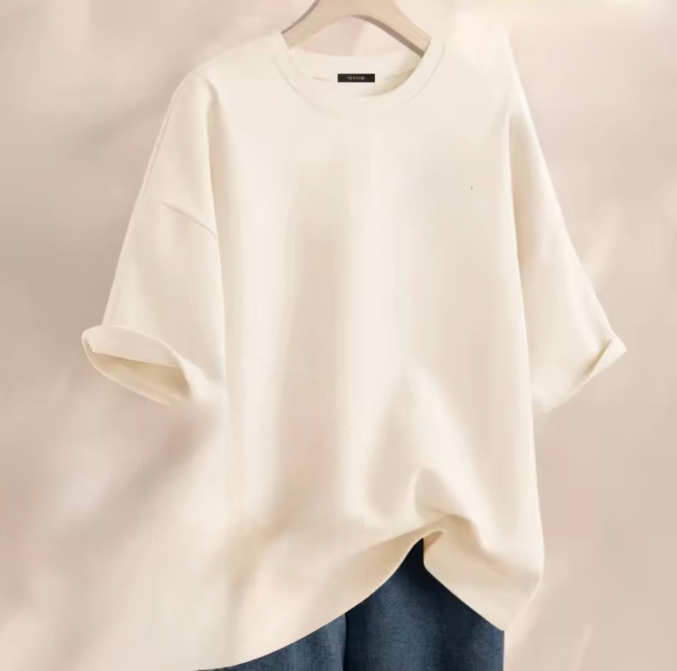 Oversized Cotton Blend T-Shirt – Premium Blank Streetwear Tee (Unisex, Print-Ready)