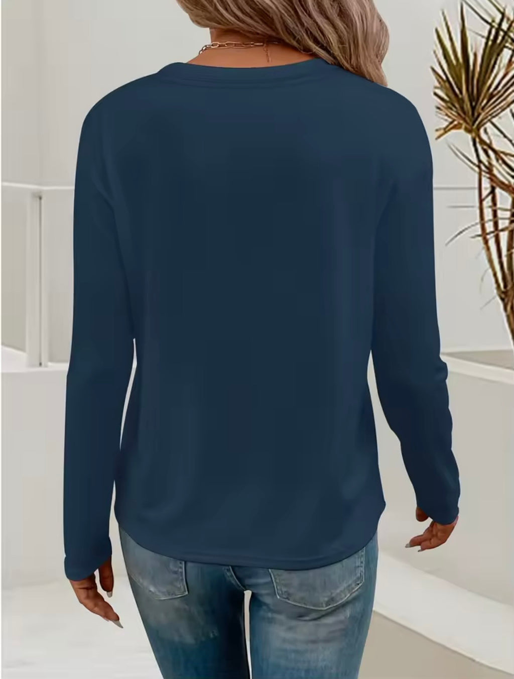 Women’s 100% Cotton Floral Long Sleeve Casual Tee