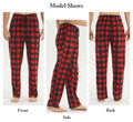 Men’s Plaid Fleece Pajama Pants – Soft Warm Lounge Sleepwear with Pockets