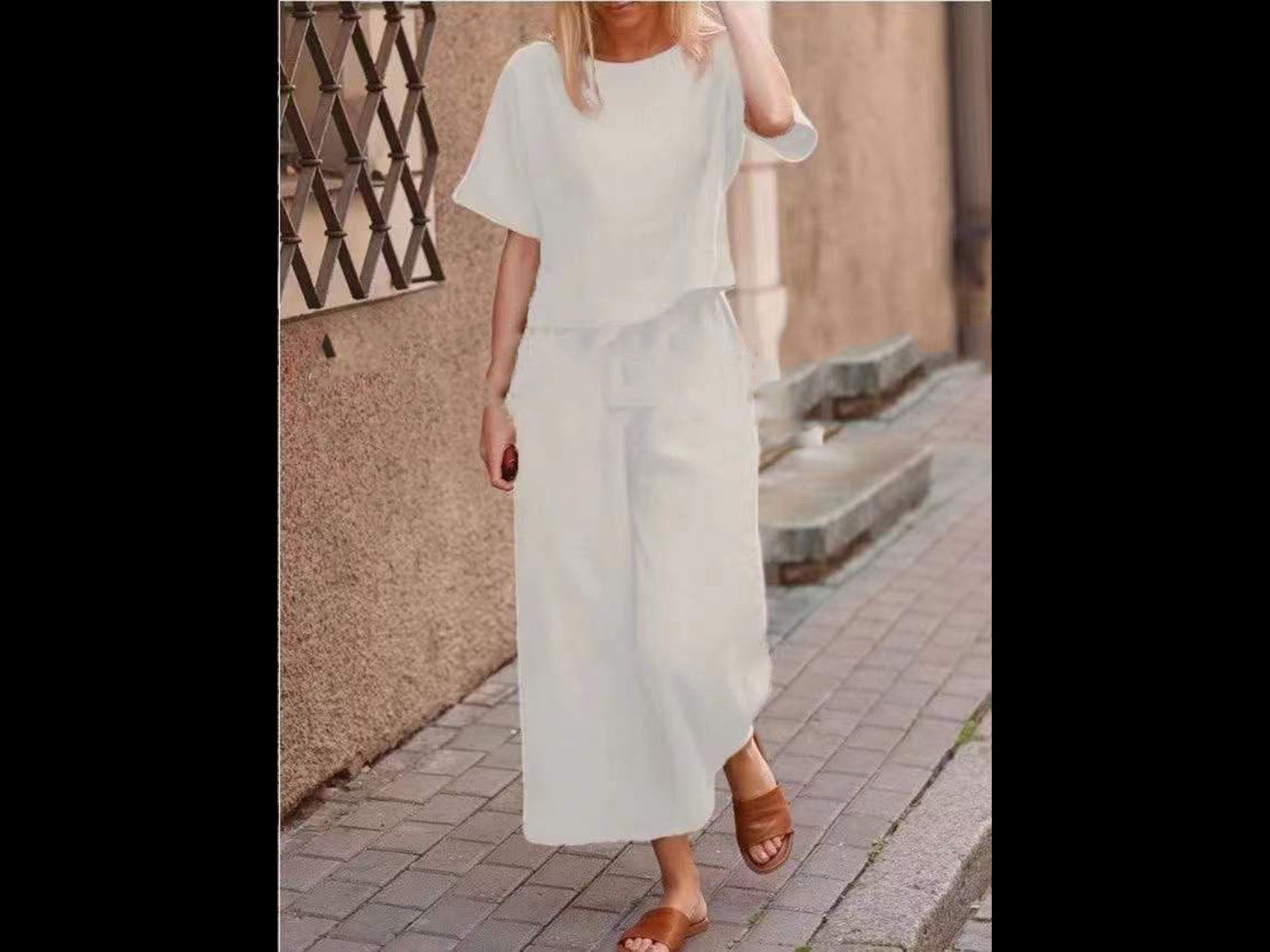 Women’s Lightweight Utility Two-Piece Set – Short Sleeve & Full-Length Pants