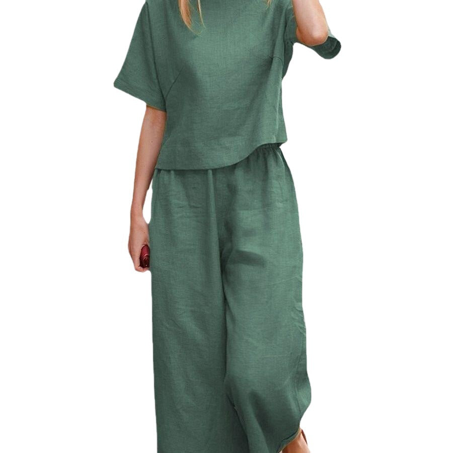 Women’s Lightweight Utility Two-Piece Set – Short Sleeve & Full-Length Pants