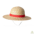 Anime-Inspired Straw Cosplay Hat – Natural / Red Band