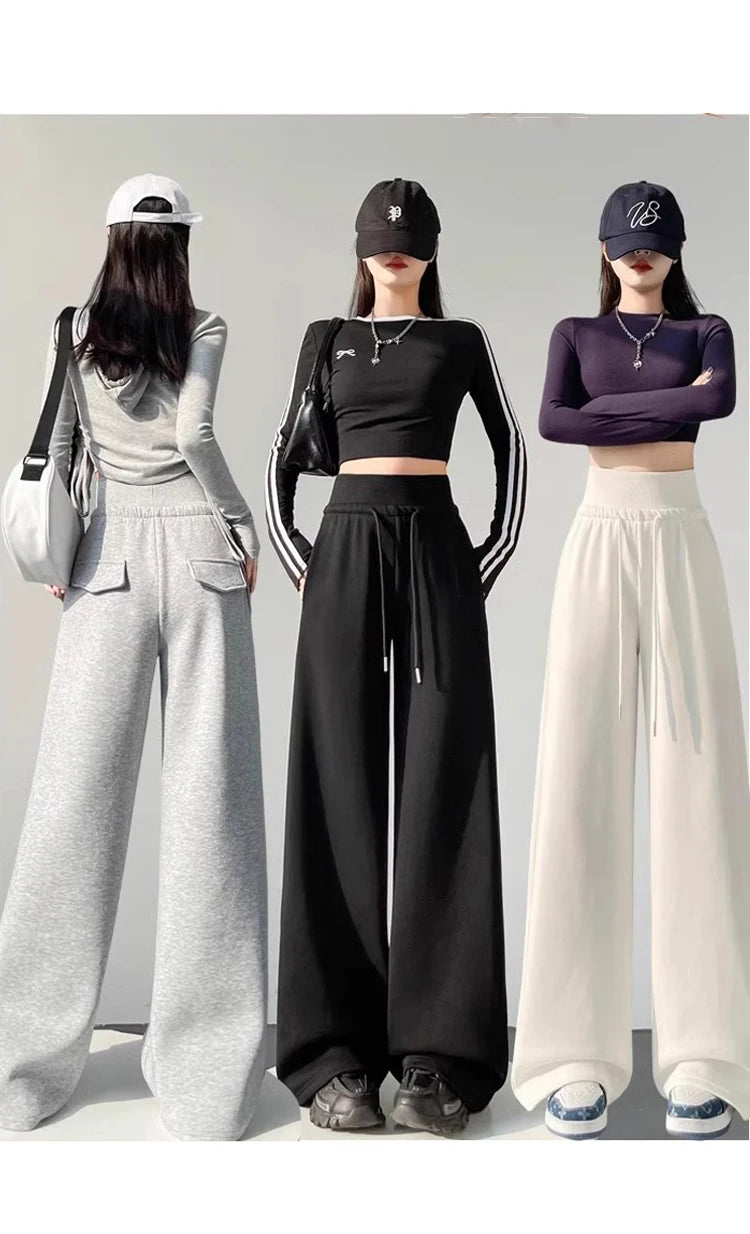 Women’s High-Waisted Wide-Leg Lounge Pants – Soft Relaxed Fit with Pockets