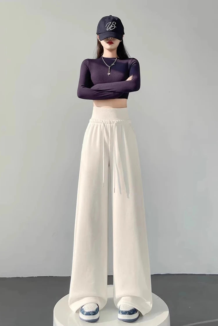 Women’s High-Waisted Wide-Leg Lounge Pants – Soft Relaxed Fit with Pockets