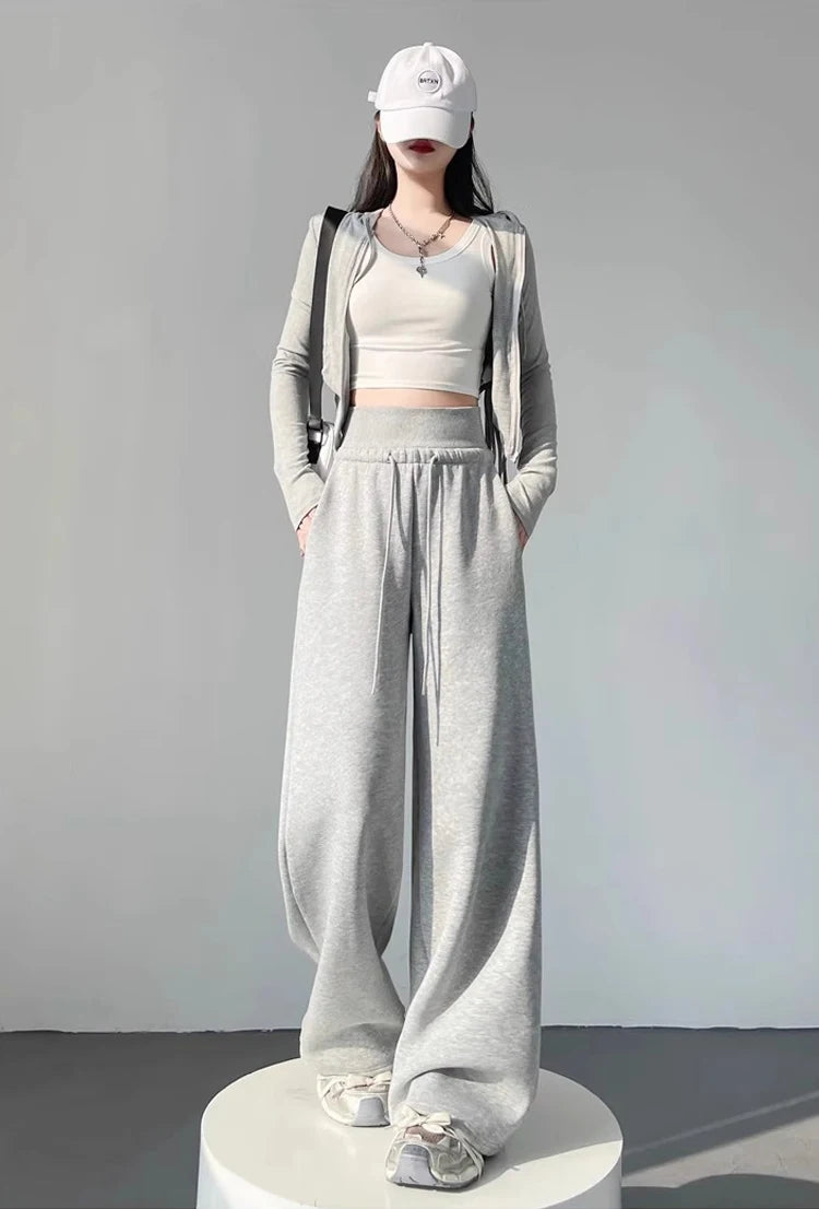 Women’s High-Waisted Wide-Leg Lounge Pants – Soft Relaxed Fit with Pockets