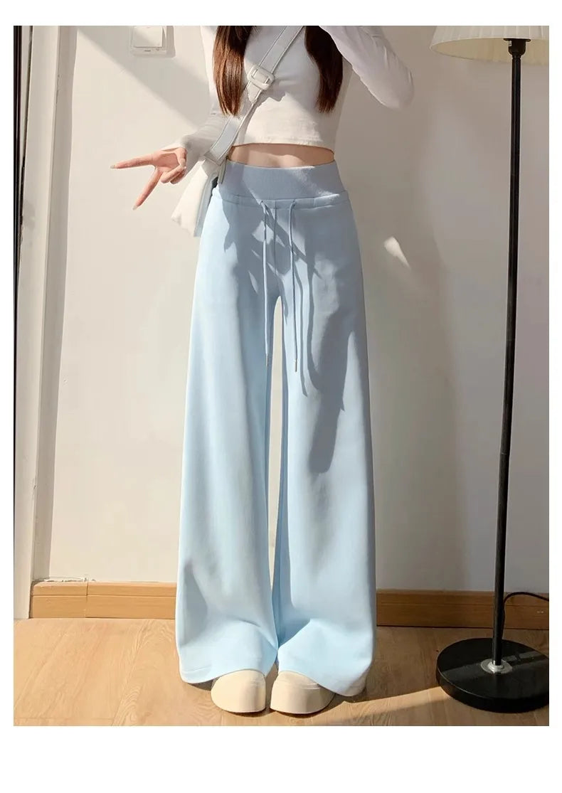 Women’s High-Waisted Wide-Leg Lounge Pants – Soft Relaxed Fit with Pockets